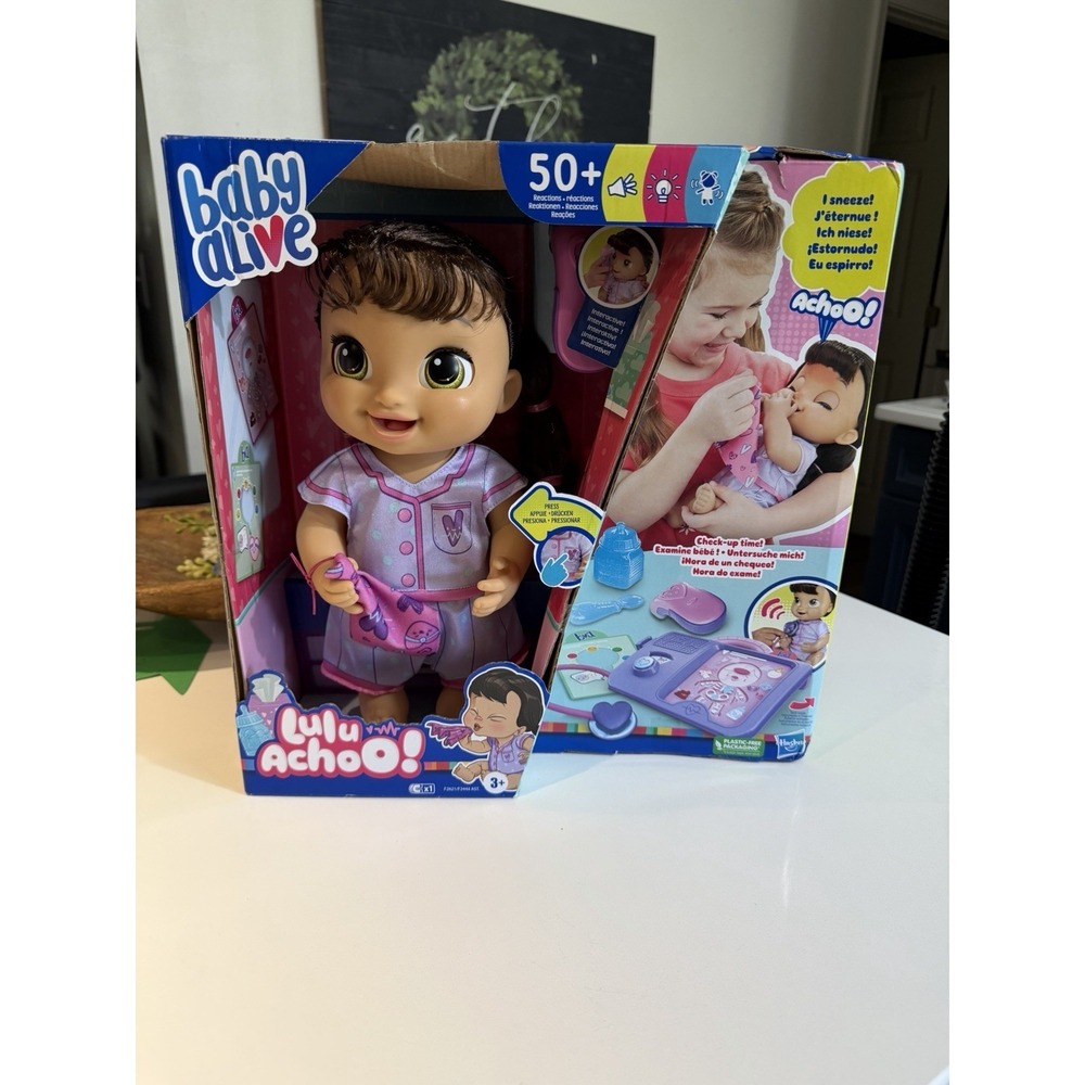 Baby Alive Lulu Achoo Doll Interactive 50+ Reactions Spanish